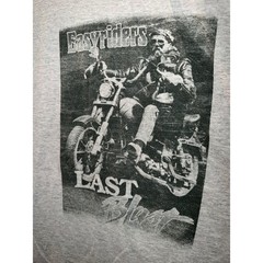 Easyriders Last Blast Long Sleeve Graphic T Shirt Grey Ringer Tee Free Size