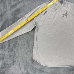 Legends Mens Enzo Long Sleeve T Shirt Size XXL Gray Curve Hem Sports Academy