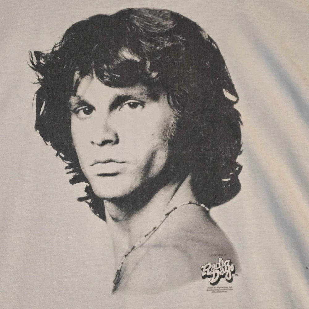 VTG 1985 Jim Morrison Rolling Stone Cover Band T-shirt By Radio Days Size XL