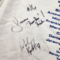 2001 CHL Playoffs Cottonmouths Signed T Shirt Gildan L Hockey Team White