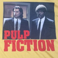 Pulp Fiction Miramax Shirt Mens XL Yellow Long Sleeves Lightweight Tee NWT