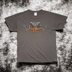 Vintage Iron Horse Saloon Bike Week 2013 Skeleton AOP Y2K Affliction T-Shirt L