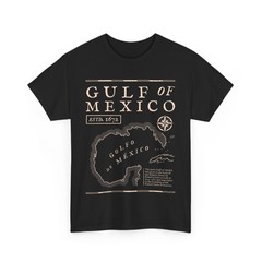 Gulf of Mexico 1672 Historic Map Shirt, Mexican Gulf Women Men T-shirt