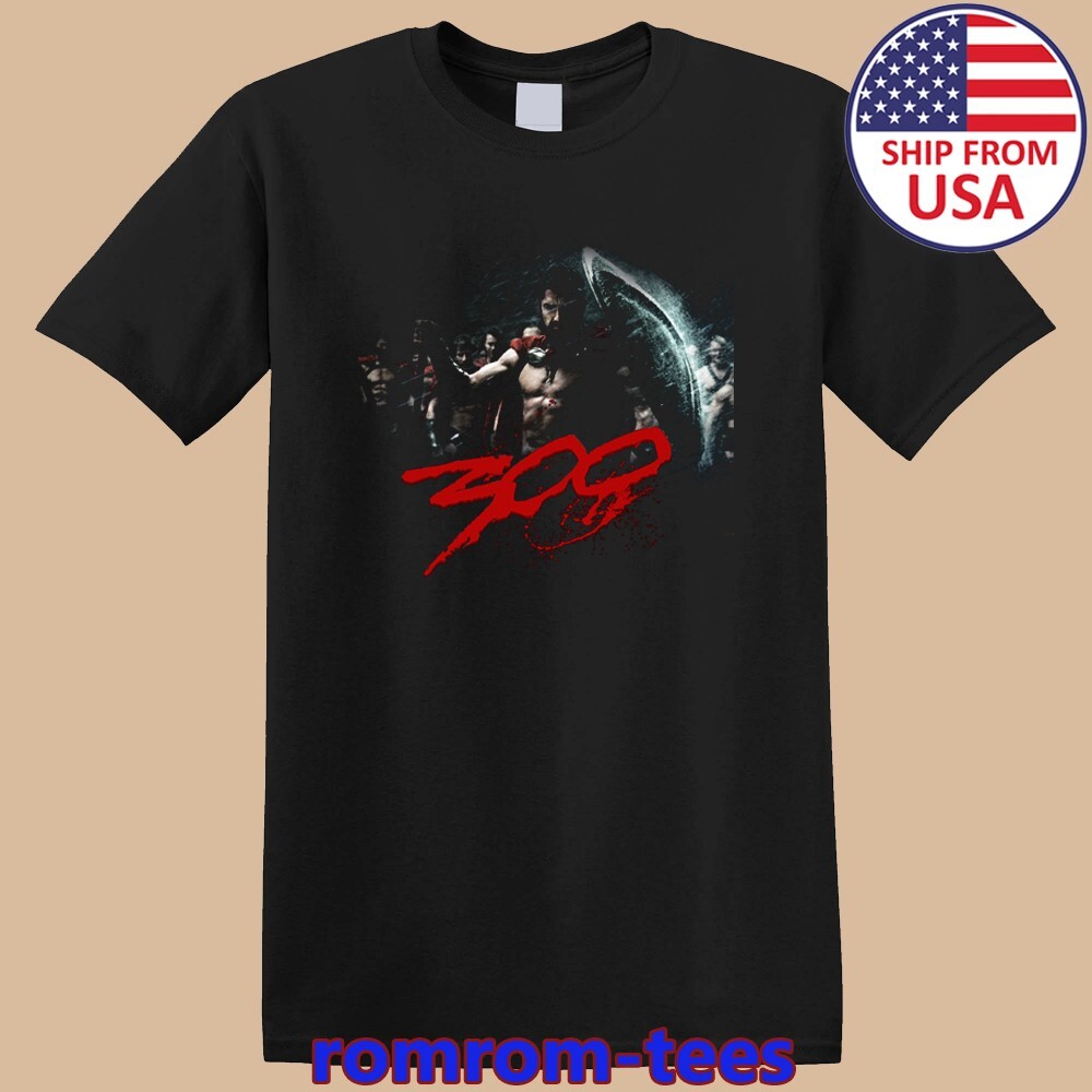 300 Movie Sparta Warrior Leonidas Black Size S-5XL