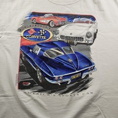 Vintage Jerzees Chevrolet Graphic T-shirt Classic Corvette Sports Car Size XL