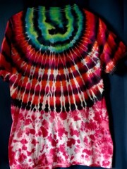 HANES 100% Cotton Tye Dyed Shirt SIZE LARGE Pre-washed WON’T FADE Jaquard Dyes