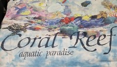 Vintage Liquid Blue Coral Reef Aquatic Paradise Tie Dye T Shirt Single Stitch L
