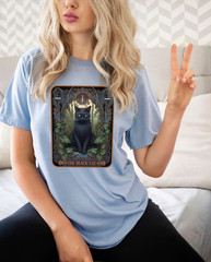 The Black Cat Tarot Shirt, Black Cat Tshirt, Tarot Card Tee, Cat Lover gift
