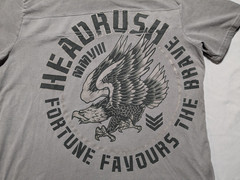 HEADRUSH FORTUNE FAVORS THE BRAVE x FEAR NONE – Men 2XL Gray T-Shirt