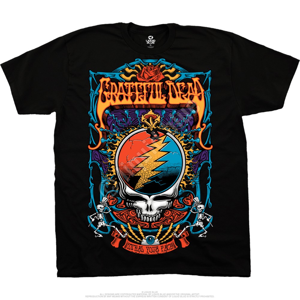 Grateful Dead-STEAL YOUR TRIPPY-SYF-T-SHIRT S-M-L-XL-2XGarcia, Wier
