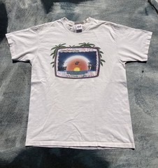 Vintage Beach Goes Pops Orchestra Single Stitch Tee Shirt 90s Trippy Art 1998