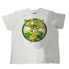 Marvel Loki T-Shirt Light Grey Size XLT Marvel Thor Asgard God Chaos Jokester