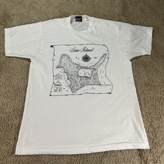 Vtg Star Island Cass Lake Shirt Men L White Graphic 90s Screen Stars Best Stitch