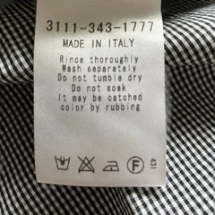 Errico Formicola Micro Gingham Check Cutaway Shirt Size 37
