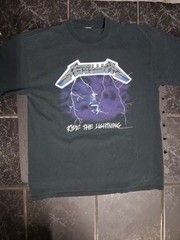METALLICA vintage 1994 RIDE THE LIGHTNING t shirt ELECTRIC CHAIR Giant LICENSED