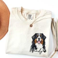 Custom Dog Face Comfort Tee Personalized Pet Portrait T-