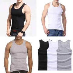 6-12 Pieces Men Tank Top 100%Cotton Ribbed White A-Shirt Wife Beater Undershirts