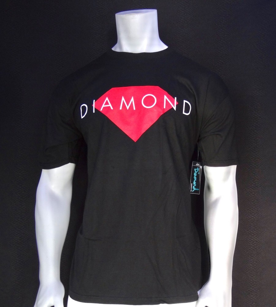 New Diamond Supply Co. Diamond Solid Black Cotton Men’s T Shirt RDAM-566