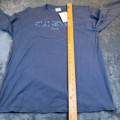ComfortWash Hanes Elk River Colorado Long Sleeve Graphic T-Shirt Blue Mens Large