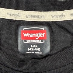 Wrangler Workwear T Shirt Mens Large Black Utility Moisture Wicking Relaxed Fit