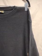 GemRock Heavy Weight Men Size 2XL Black Long Sleeve Waffle Texture Thermal Shirt