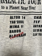 Sy Snootles Max Rebo Band T-Shirt Tour L/XL Keehn Scenes Star Wars USA 2 Sided