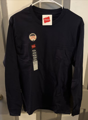 Hanes Men’s Comfort Soft Essential-T 100% Cotton Long Sleeve S T-Shirt NWT