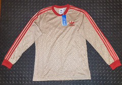 NEW MEN’S ADIDAS ORIGINALS ARCHIVE TREFOIL POLY MONOGRAM SHIRT ~SIZE XL #IX5463