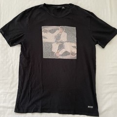 Hugo Boss Michael Jackson Men Graphic T-Shirt LARGE Slim Fit Memories Soft Feel