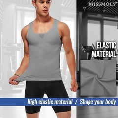 Male Gynecomastia Compress Tank Top Mens Slimming Body Shaper Vest Abs Shirt US