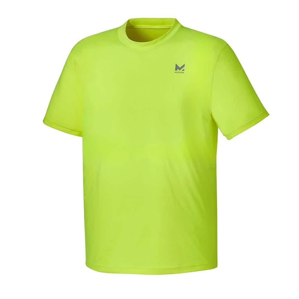 Mission Unisex Medium Hi Vis Yellow Cooling Short Sleeve Performance Shirt