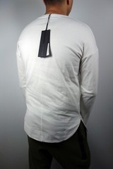 mens long sleeve top white xl