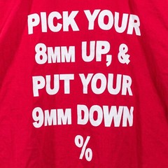 Y2K Pick Up Your 8mm Put Down Your 9mm Hustle T-Shirt XL Baggy Streetwear