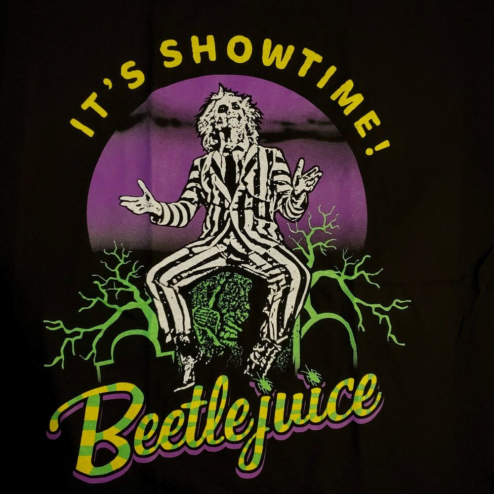 FREE SAME DAY SHIPPING New BEETLEJUICE ITS SHOWTIME Michael Keaton Shirt SMALL