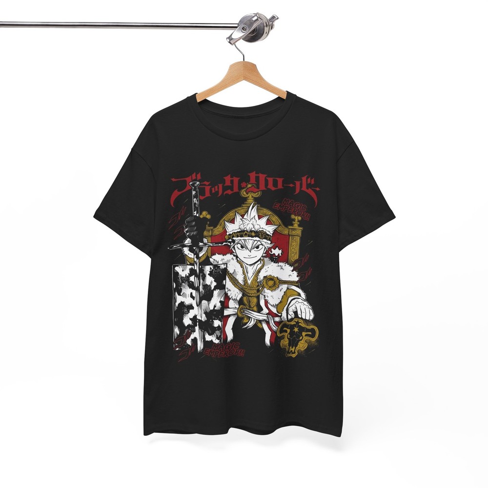 Asta Yuno T-shirt Black Clover Anime Manga Asta Girl Gifts Black Shirt All Size.