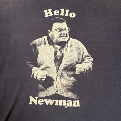 Vintage Seinfeld T Shirt XL Hello Newman Logo Y2K TV Sitcom Promo Faded
