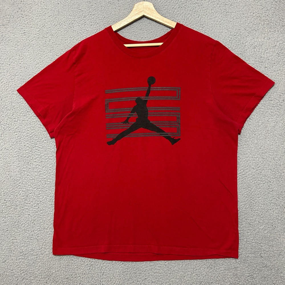 Jordan T-shirt Men’s XL Red Short Sleeve Standard Fit Jumpman 23 Logo