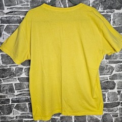 Fred & Boston T-Shirt Mens XXL Yellow with Navy Logo Cotton
