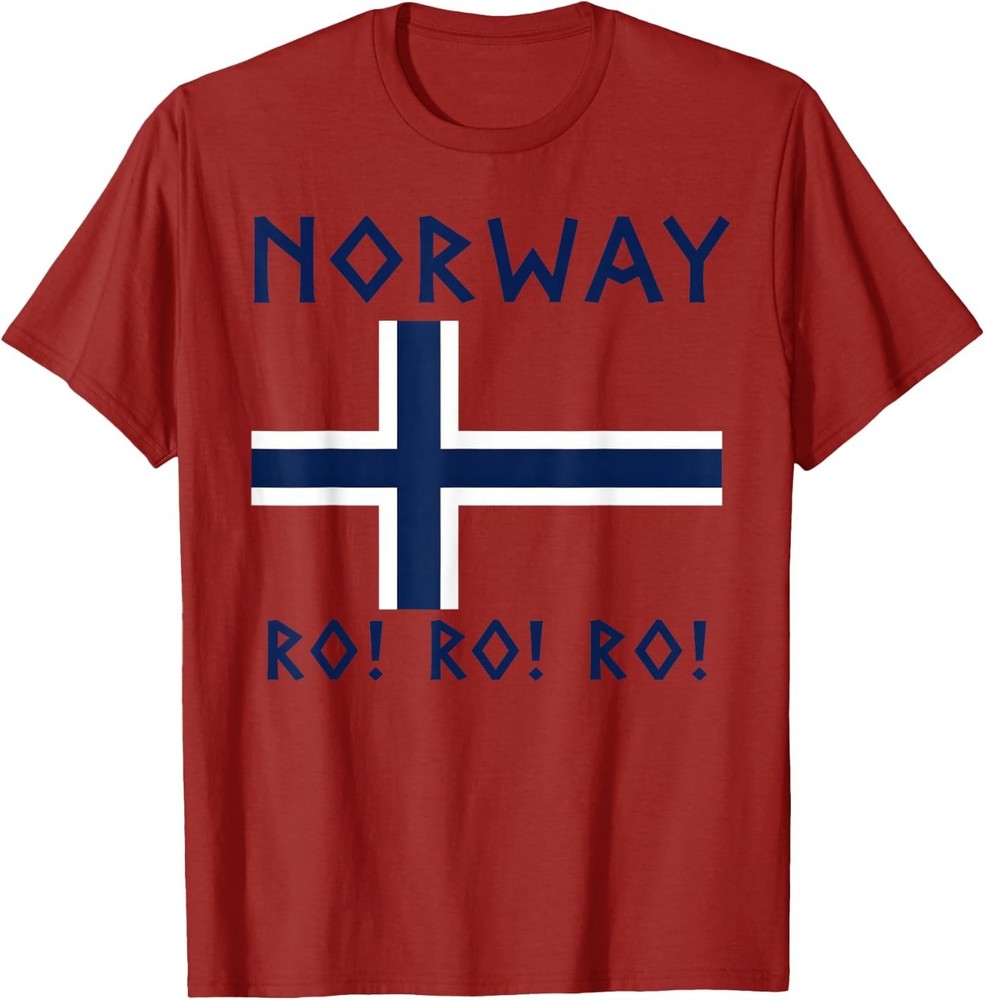 Norway Flag Ro Ro Ro Nordic Soccer Fan Supporter Gift T-Shirt