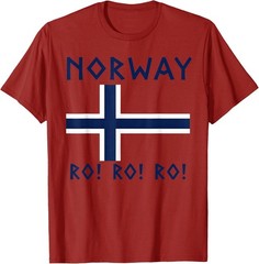 Norway Flag Ro Ro Ro Nordic Soccer Fan Supporter Gift T-Shirt