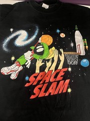 Vintage Rare Marvin The Martian Space SLAM Space Jam Tshirt Single Stitch Large