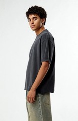 Pacsun Men’s Cropped Black T-Shirt Black Washed Size XL New