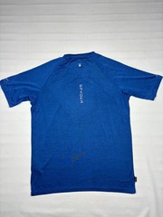 Spyder Mens M Blue Heather Performance Rash Guard T-Shirt UPF 30+ Quick Dry Top