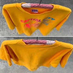 Vintage Capital City Shoot Out T Shirt Basketball Neon Graphics Tee Size XL