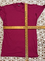 VTG 80s 90s USA Single Stitch XLarge BVD Blank Pink Pocket T-Shirt