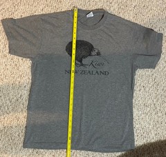 Kiwi Bird NZ Souv Graphic Tee Shirt XXL Gry Travel Vaca Tourist Wildlife Animal