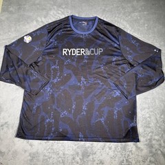 RLX Ralph Lauren Ryder Cup 2020 Mens XXL Blue Camo Long Sleeve Golf Shirt USA