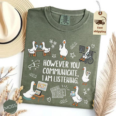 SLP Speech Therapy Shirt AAC Awareness Graphic Tee Inclusive Communication