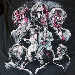 Super Rare Fright Rags Zombie Apocalypse Graphic TShirt M Black Horror Sci Fi