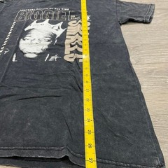 The Notorious B.I.G T-Shirt Graphic Tee Brooklyn Mint Acid Wash Grey Size M